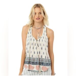 | O'NEILL | Rolla | Ivory Printed Sleevsless Top | Small | EUC